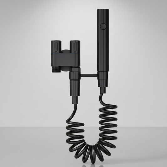 Pulverizador de grifo lenex™ V2 negro multifunción con botones de control de chorro